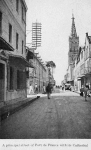 A principal street of Fort de France with its Cathedral