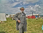 Earl Weaver, portraying Confderate commander Robert E. Lee, at the re-enactment, held each American Independence Day Weekend (on and surrounding July 4), of various skirmishes at the decisive 1863 Battle of Gettysburg, in Pennsylvania, which turned the tide of the American Civil War against the outmanned, rebellious Confederates for good