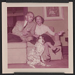 [Kenneth Bancroft Clark and Mamie Phipps Clark with spotted dog]