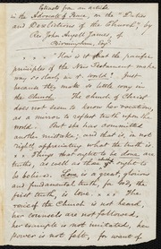 Extracts from an article] [manuscript