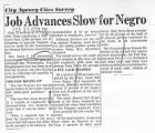 Job advances slow for Negro