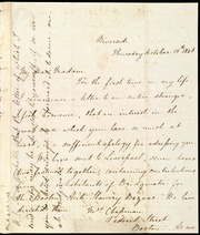 Letter to] My dear Madam [manuscript