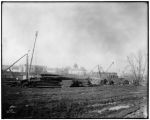 Site for Ferris wheel construction for the 1904 World's Fair