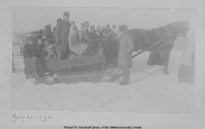 Thumbnail for Photograph of the Atlanta University Class of 1893 on a sleigh ride, Atlanta, Georgia, 1893 January 21