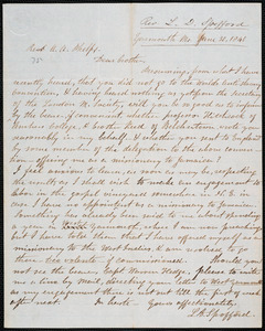 Letter from Luke Ainsworth Spofford, Yarmouth, to Amos Augustus Phelps, June 30, 1840