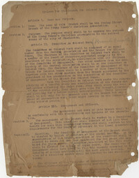 "By-Laws for the Branch for Colored Women"