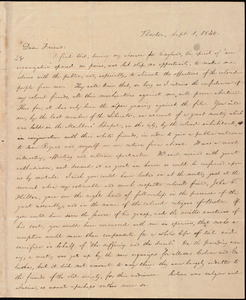 Letter from William Lloyd Garrison, Boston, [Mass.], to Elizabeth Pease Nichol, Sept. 1, 1840