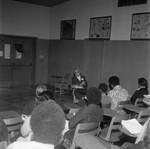 A woman Addresses Students, Los Angeles, 1971