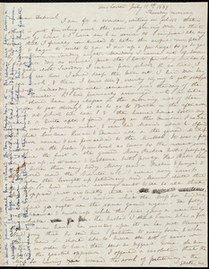 Thumbnail for Letter from Anne Warren Weston, Dorchester, [Mass.], to Deborah Weston, July 11th, 1839, Thursday morning