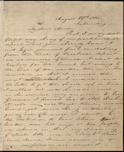 Letter from Deborah Weston, [Boston, Mass.], to Anne Warren Weston, August 22'd, 1840, Saturday