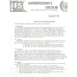 Thumbnail for Superintendent's Circular Development of educational programs.