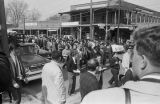 Civil rights marchers walking toward the Edmund Pettus Bridge in Selma, Alabama, on Turnaround Tuesday.