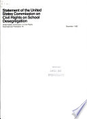 Statement of the United States Commission on Civil Rights on school desegregation