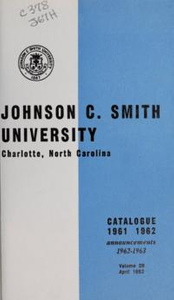 Johnson C. Smith University Bulletin [1962]