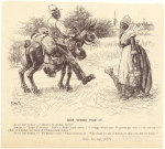 African American man on horse talking to an African American woman