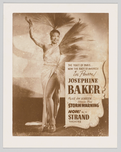 Poster of Josephine Baker advertising her performance at the Strand Theater