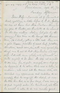 Letter from William Lloyd Garrison, Providence, [R.I.], to Helen Eliza Garrison, Sept. 11, [18]70, Sunday Afternoon