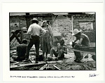 Building adobe house at New Buffalo Commune. Arroyo Hondo, NM 1967