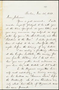 Letter from William Lloyd Garrison, Boston, [Mass.], to Oliver Johnson, Dec. 26, 1861