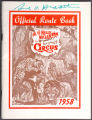 Official Route Book Al G. Kelly and Miller Bros. Circus 1958