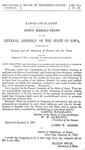 Joint resolutions of the General Assembly of the State of Iowa