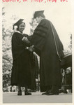 Bernice Pitts receiving her degree at George Pepperdine College