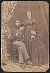 [Unidentified soldier in Union uniform with unidentified woman, probably his wife]