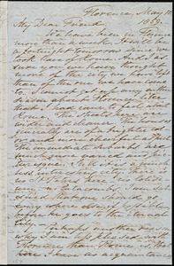 Letter from Samuel Joseph May, Florence, [Italy], to Caroline Weston, May 10, 1859