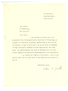 Letter from Arthur D. Jewell to Crisis