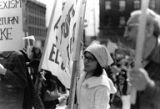 Bakke Decision Protest depicting people holding protest signs in Seattle, Washington, 1977