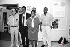 New Taylor Singers pose in front of their bus at the Folklife of Wiregrass Georgia exhibit opening