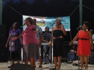 Singers at pavilion for Juneteenth celebration 2