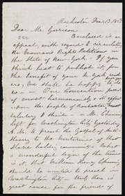 Letter to] Dear Mr. Garrison [manuscript