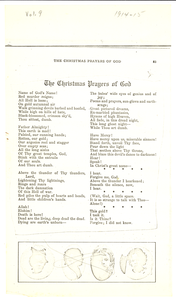 The Christmas prayers of God