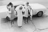 Josephine Bradford arriving at Holt Street Baptist Church in Montgomery, Alabama, before her wedding to Walter Bradley.