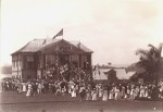 Group portrait of students celebrating coronation of King George V, Jamaica, June, 1911