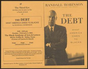 Flyer: The Debt: What America Owes to Blacks