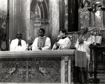 Clergy at Mass honoring Dr. Martin Luther King, Jr., Cathedral Basilica of St. Louis, St. Louis, Missouri, 1986