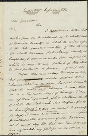 Letter to] Mr. Garrison, Sir [manuscript