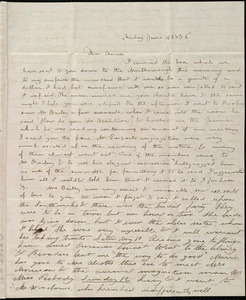 Thumbnail for Letter from Deborah Weston, [Boston?, Mass.], to Anne Warren Weston, Friday, June 10 [through Friday, June 17], 1836