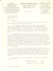 Letter from Phelps-Stokes Fund to W. E. B. Du Bois