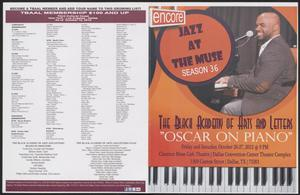 Program: Jazz at the Muse - Oscar on Piano