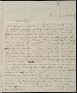 Letter from Lucia Weston, Weymouth, [Mass.], to Deborah Weston, Tuesday, 8th Feb. 1841