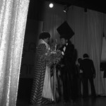 Thumbnail for Miss Black America Linda Barney talking backstage, Atlantic City, 1972