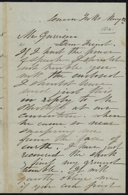 Letter to] Mr. Garrison, Dear Friend [manuscript