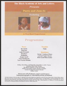 Program: Poets and Jazz #1