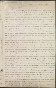 Letter to] My dear Webb [manuscript