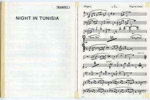 Night in Tunisia [for Trumpet I] music manuscript]