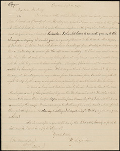 Thumbnail for Copy of letter from William Lloyd Garrison, Boston, [Mass.], to Samuel May, Sept. 10, 1857