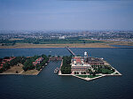 Aerial view of the Ellis Island immigration station, Jersey City, New Jersey